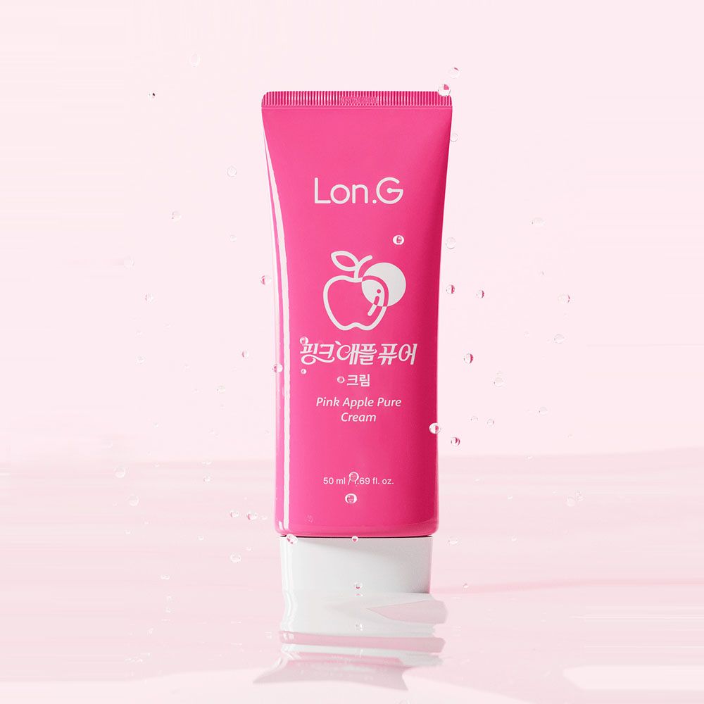 Lon.G Pink Apple Pure Cream 50ml Pore Tightening Hydrating Firming Skin Cream _ Made in Korea